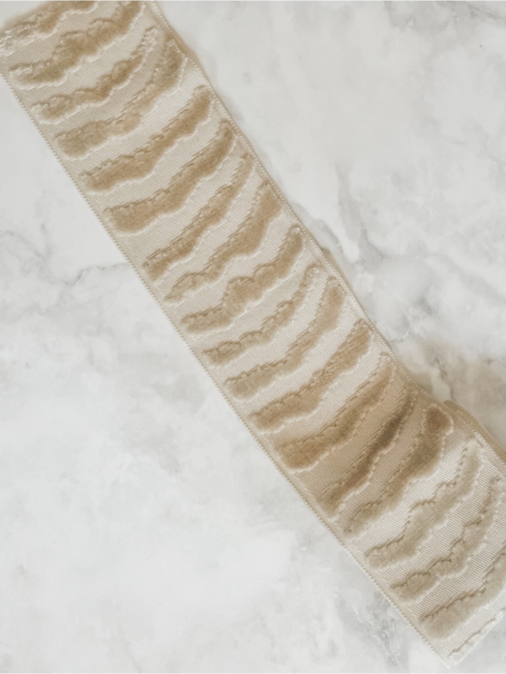 Beige Textured Ribbon Trim 1 yard